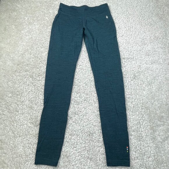 Smartwool Merino 250 Base Layer Legging Deep Teal Green Heather - Picture 2 of 11